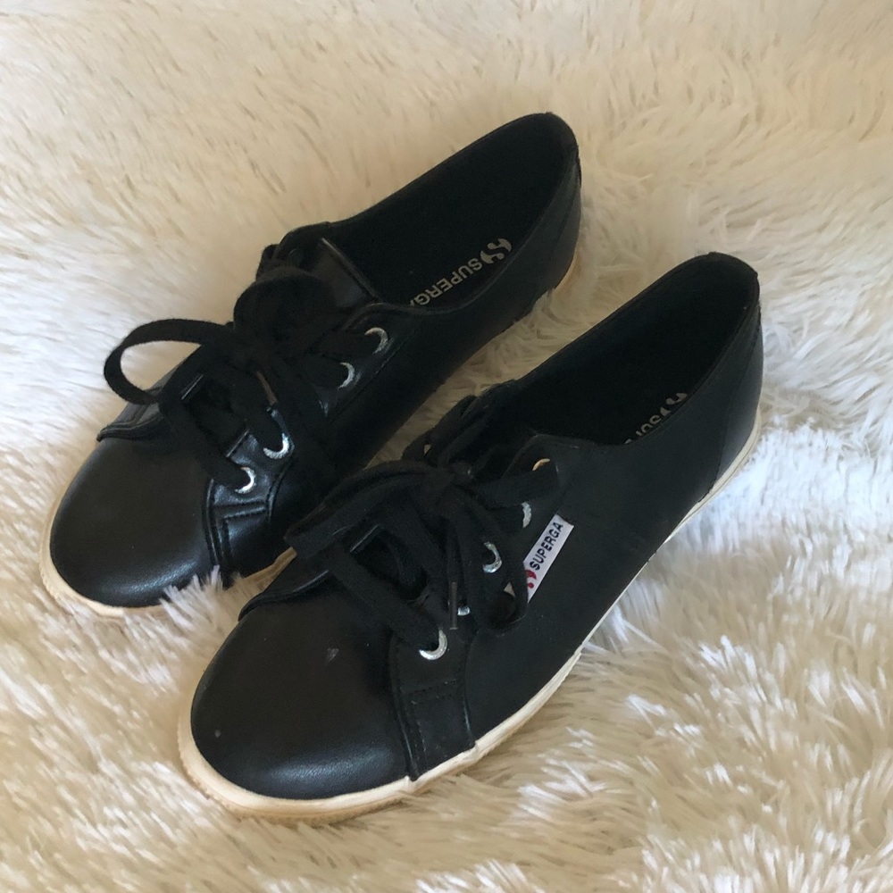 Superga black and white sneakers